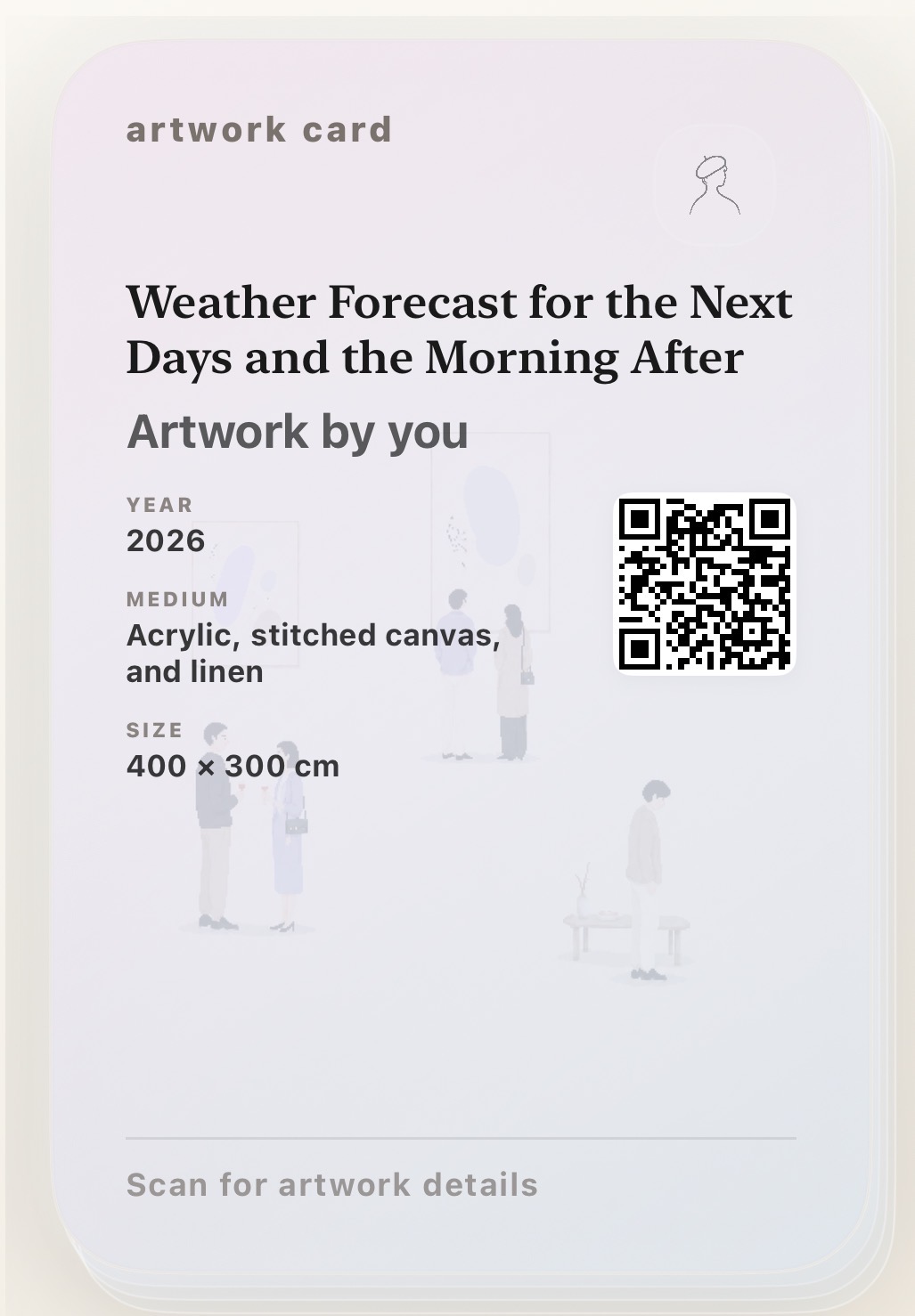Artwork card in the Studio Card app